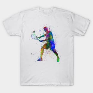 Tennis player in watercolor T-Shirt